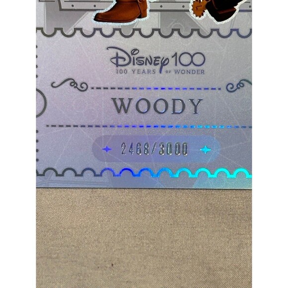 Toy Story Woody Disney100 Kakawow Refractor Ticket Jumbo Card Lmt. Edition 2468 - Picture 2 of 6